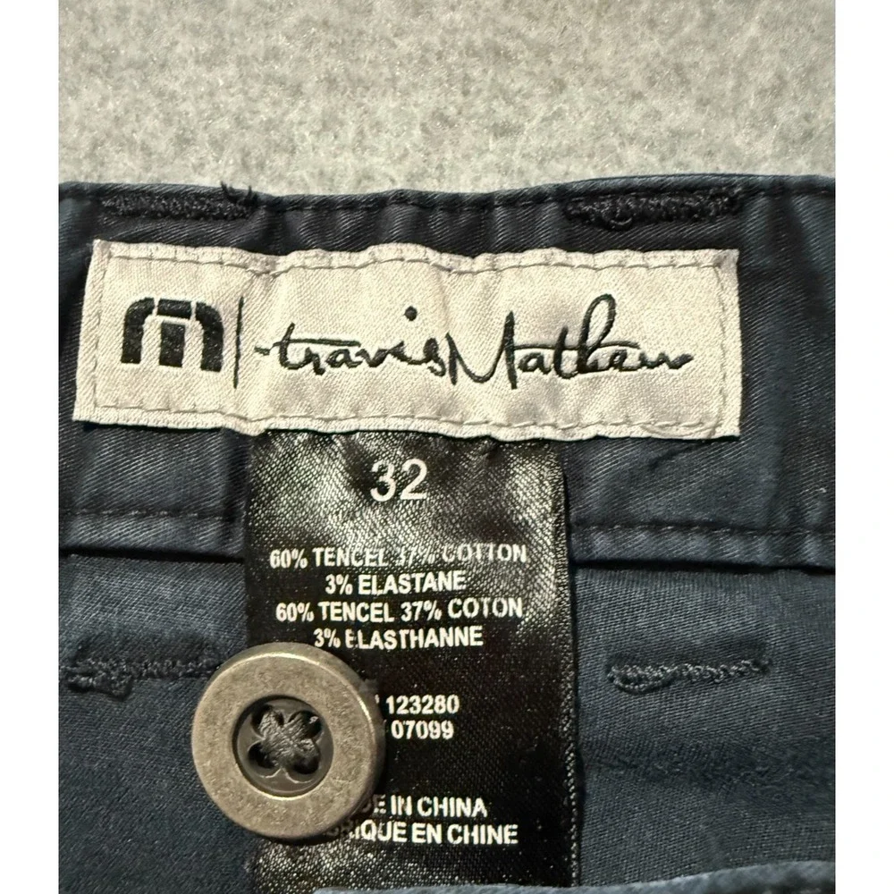 Travis Mathew Lightweight Black Pants Mens Size 32 Black Chino Casual RN#123280